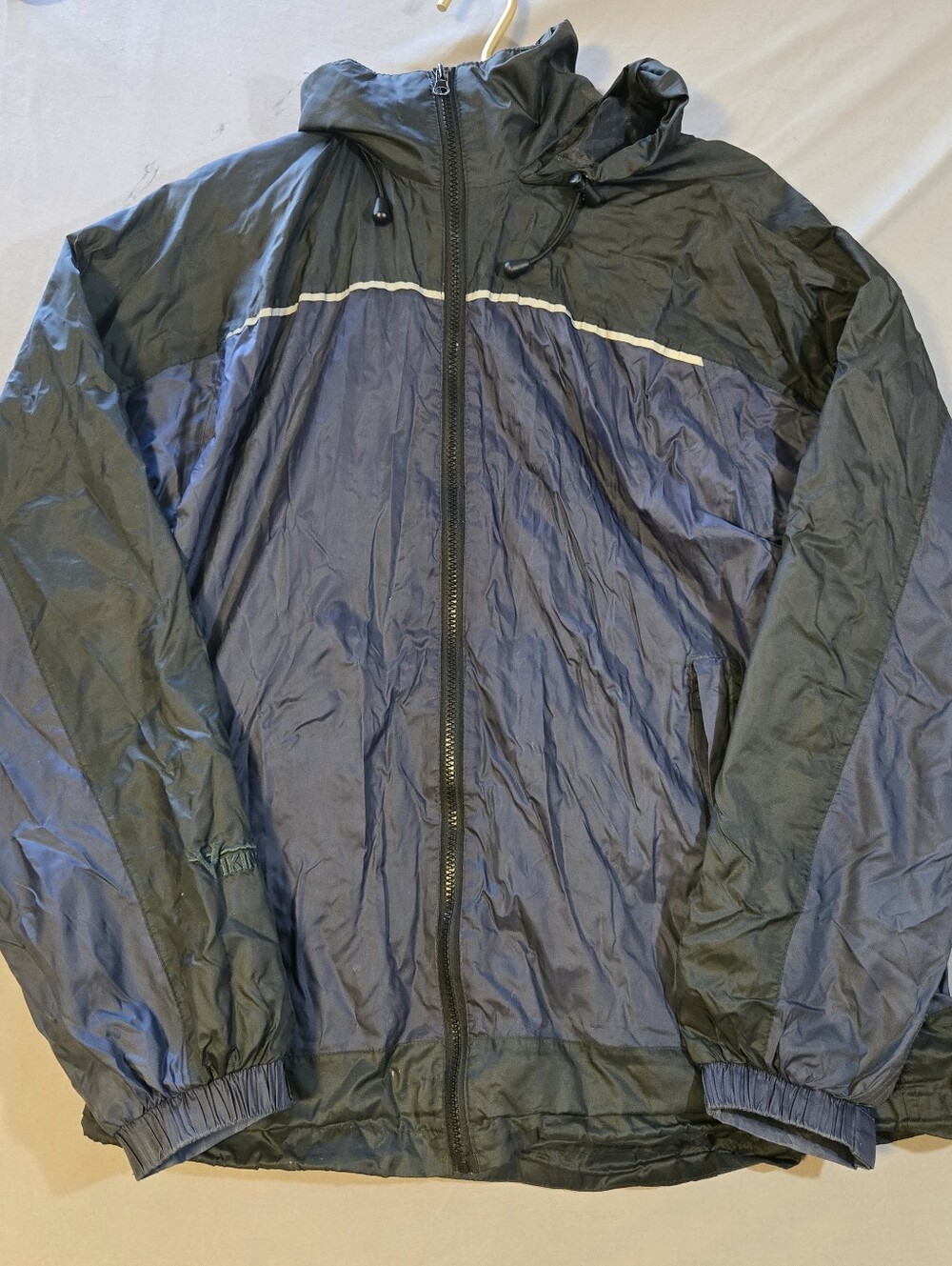 Viking Men's Hooded Windbreaker Jacket - Navy/Black